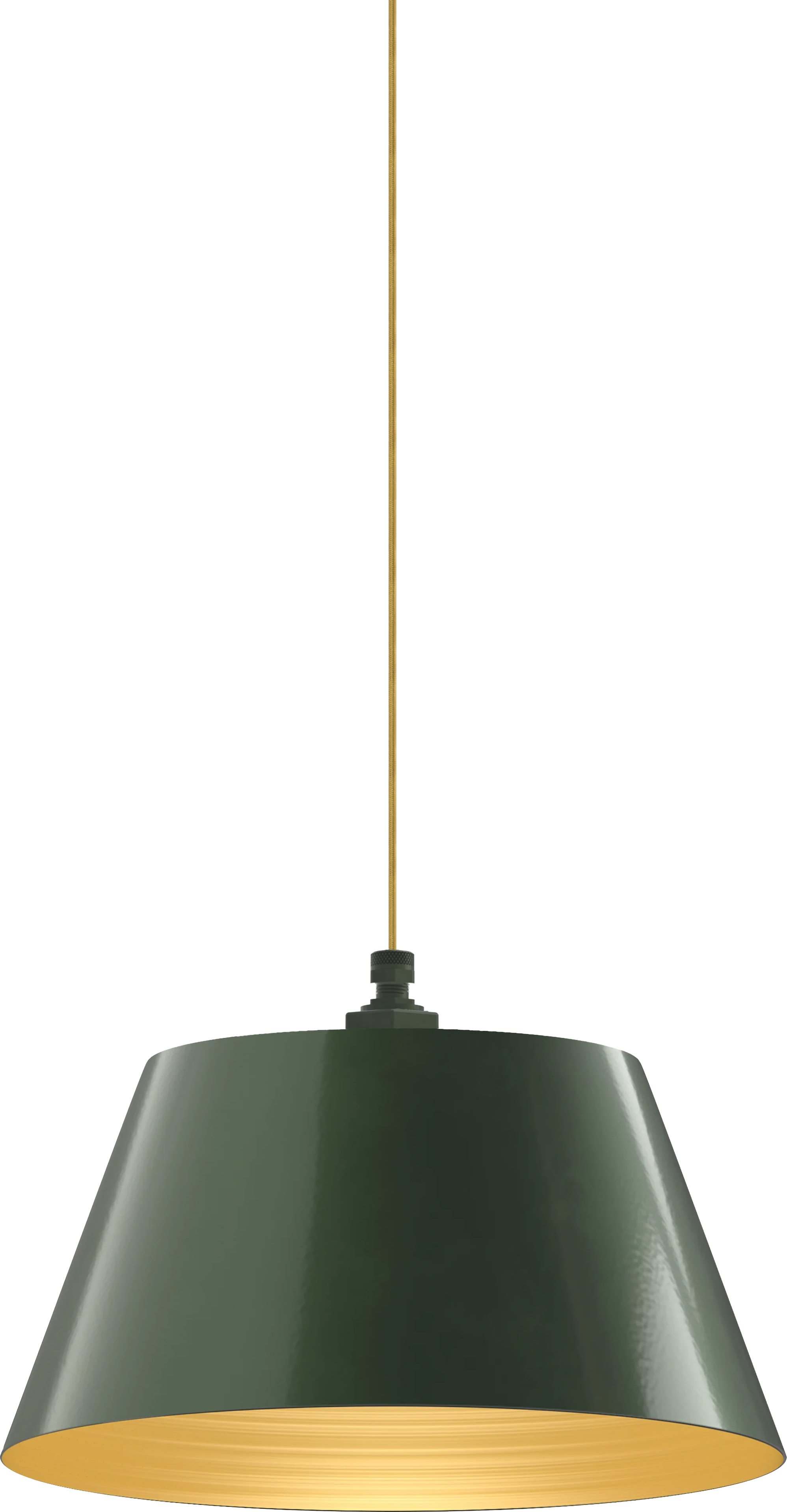 Magnolia Color Hunter Green Interior Color Brass with a 4 ft Gold Cloth Cord