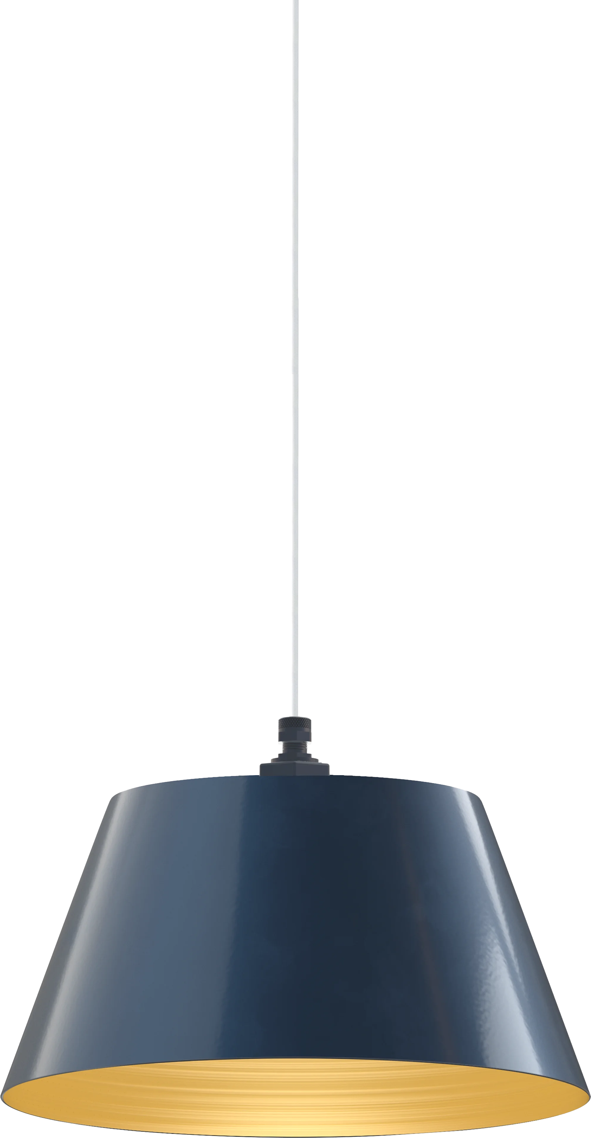 Magnolia Color Gray Blue Interior Color Brass with a 4 ft White Cloth Cord