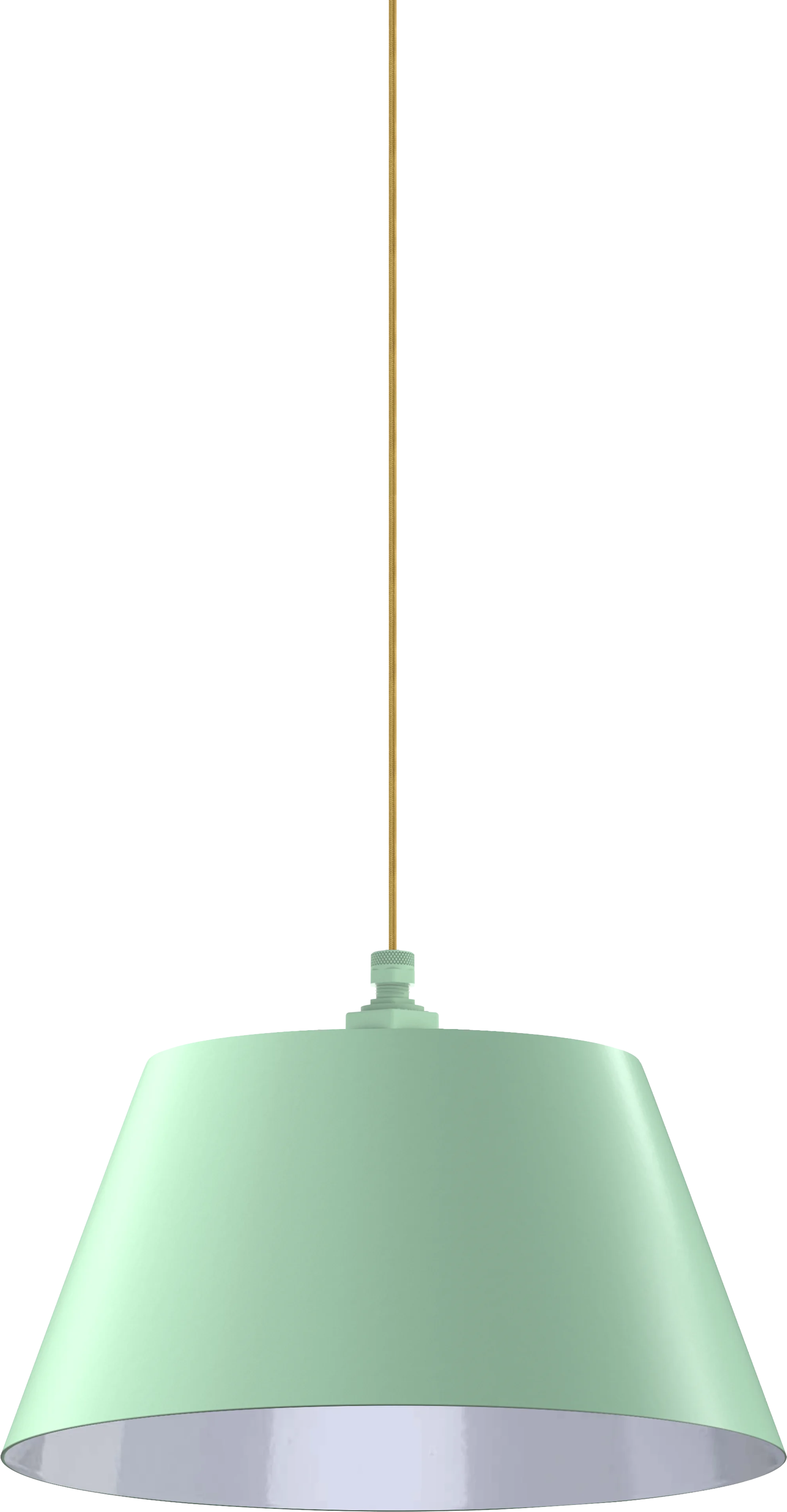 Magnolia Color Mint Green Interior Color White with a 4 ft Gold Cloth Cord