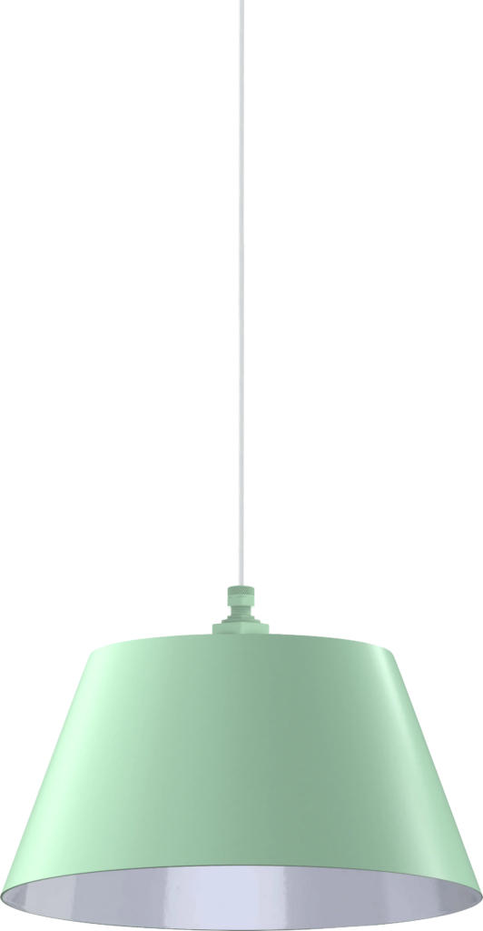 Magnolia Color Mint Green Interior Color White with a 4 ft White Cloth Cord