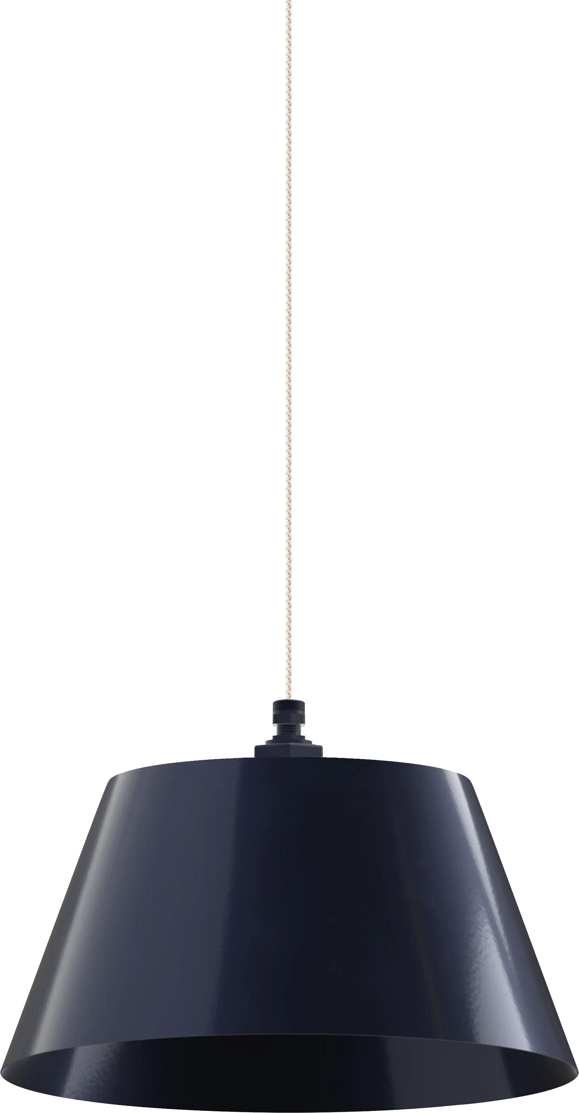 Magnolia Color Navy Blue Interior Color Navy Blue with a 4 ft White Gold Cloth Cord