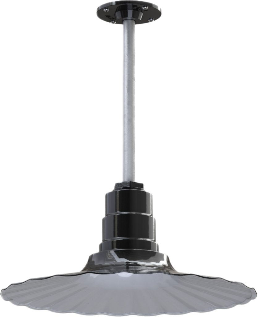 Eagle Rock Color Black Interior Color White with a 12" Galvanized Stem