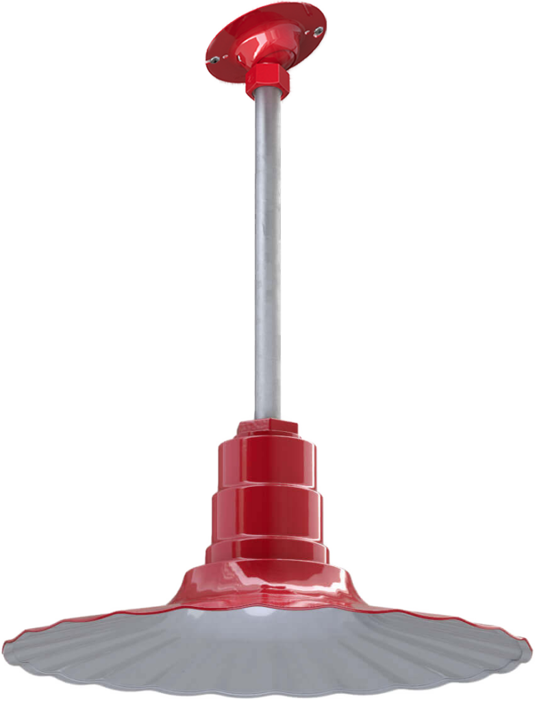Eagle Rock Color Red Interior Color White with a 12" Sloped Stem
