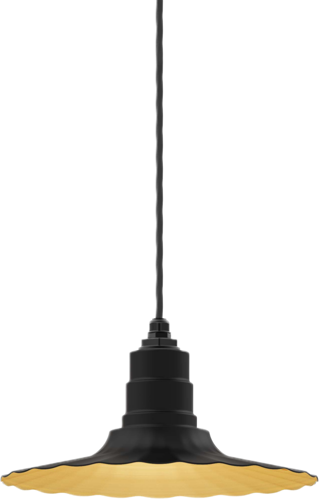 Eagle Rock Color Matte Black Interior Color Brass with a 4 ft Black Cord