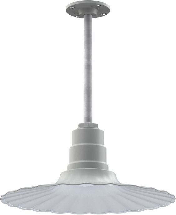 Eagle Rock Color Modern Gray Interior Color White with a 12" Galvanized Stem