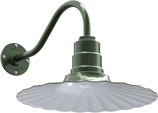 Highland Park Color Hunter Green Interior Color White with a 16" Gooseneck