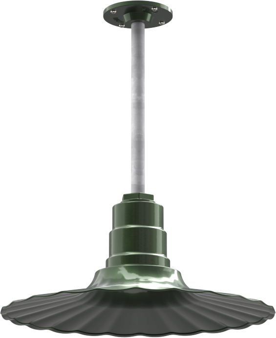 Eagle Rock Color Hunter Green Interior Color Hunter Green with a 12" Galvanized Stem