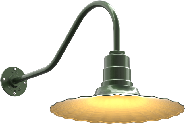 Highland Park Color Hunter Green Interior Color Brass with a 23" Gooseneck