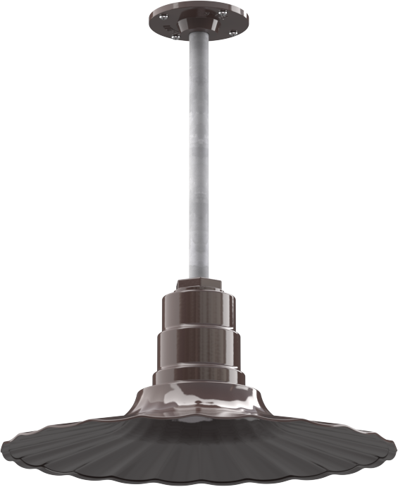 Eagle Rock Color Dark Bronze Interior Color Dark Bronze with a 12" Galvanized Stem