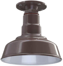 Inglewood Color Dark Bronze Interior Color White with a Flush Mount