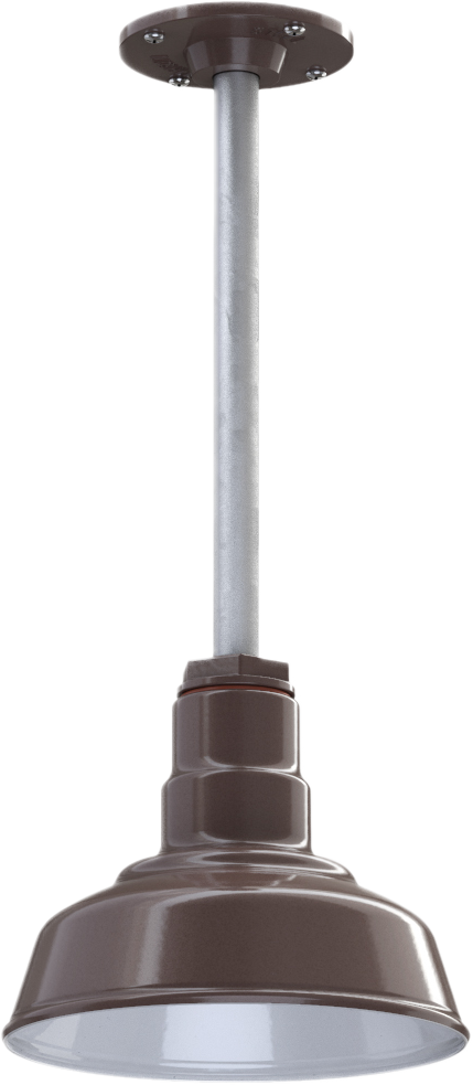 Inglewood Color Dark Bronze Interior Color White with a 12" Galvanized Stem