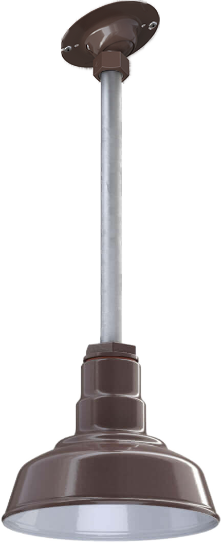 Inglewood Color Dark Bronze Interior Color White with a 12" Sloped Stem
