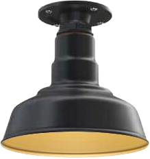 Inglewood Color Matte Black Interior Color Brass with a Flush Mount