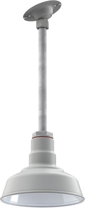 Inglewood Color Modern Gray Interior Color White with a 12" Sloped Stem