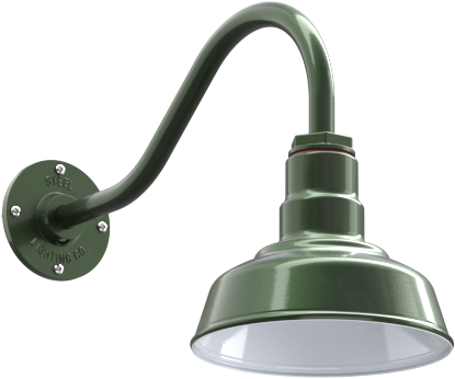 Hawthorne Color Hunter Green Interior Color White with a 16" Gooseneck