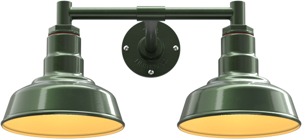 Lawndale Color Hunter Green Interior Color Brass with a 18" Width