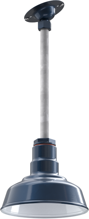 Inglewood Color Gray Blue Interior Color White with a 12" Sloped Stem