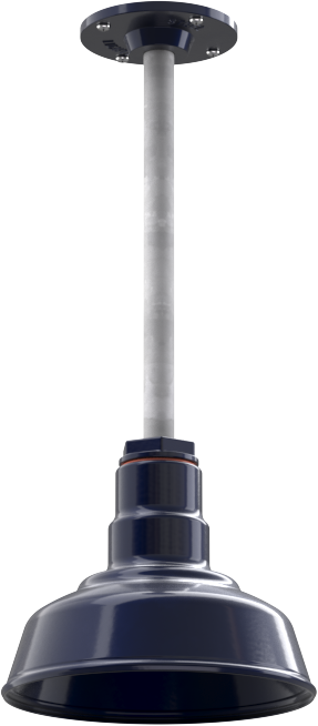 Inglewood Color Navy Blue Interior Color Navy Blue with a 12" Galvanized Stem