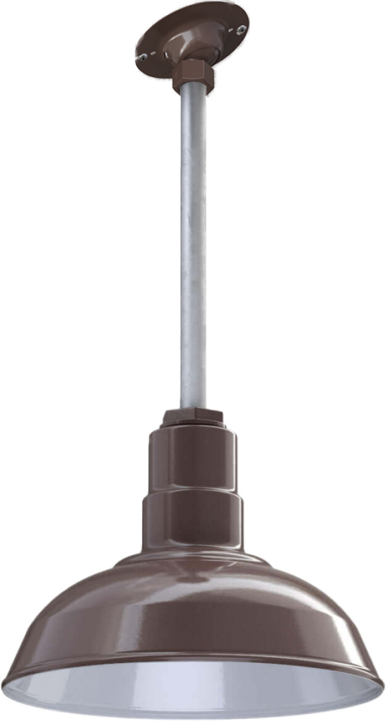 El Segundo Color Dark Bronze Interior Color White with a 12" Sloped Stem