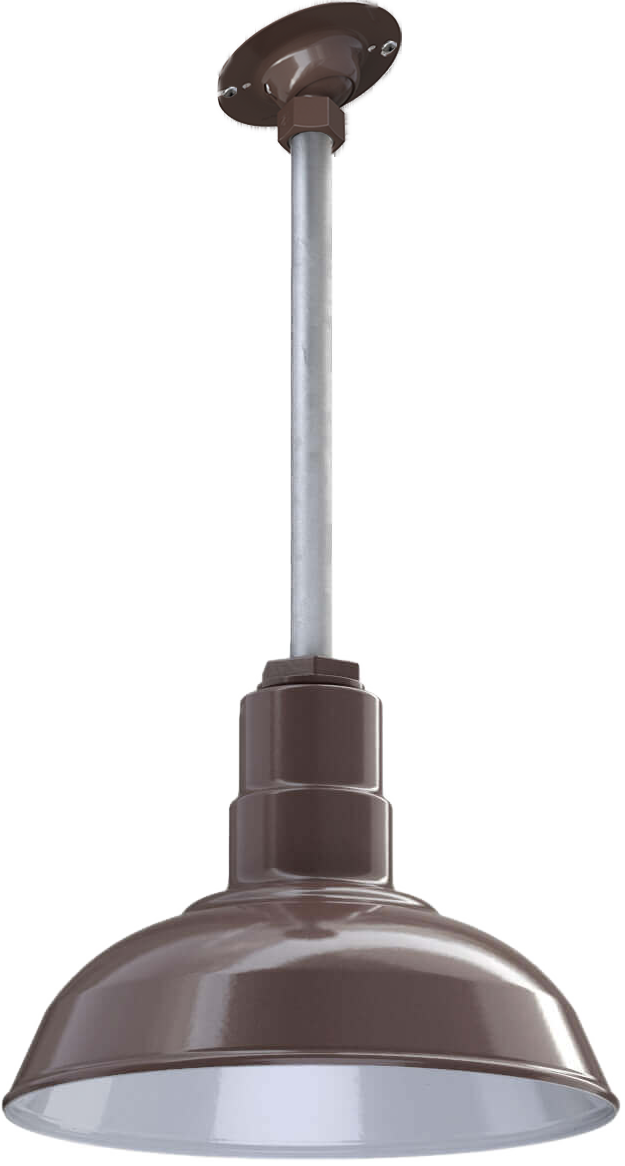El Segundo Color Dark Bronze Interior Color White with a 12" Sloped Stem