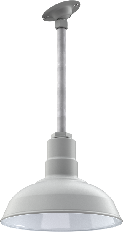 El Segundo Color Modern Gray Interior Color White with a 12" Sloped Stem