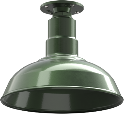 El Segundo Color Hunter Green Interior Color Hunter Green with a Flush Mount