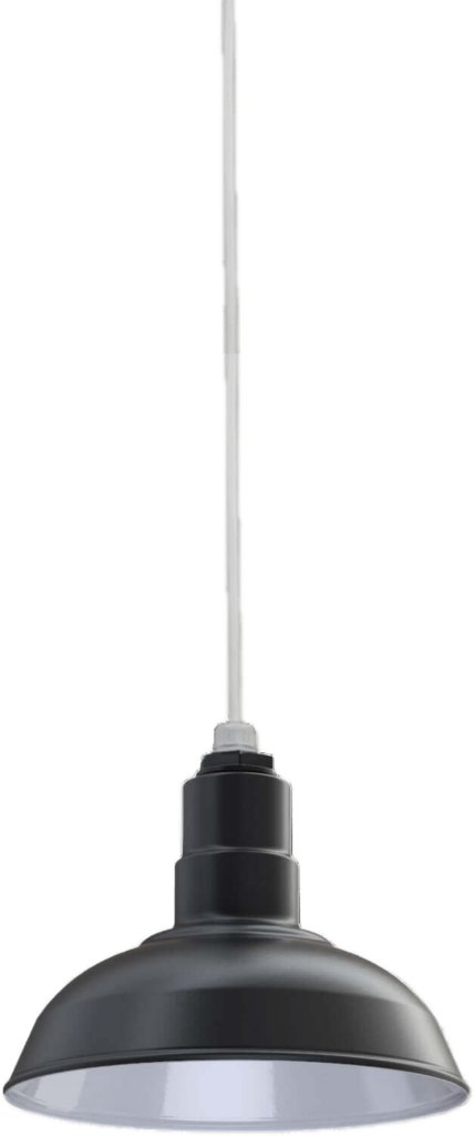 El Segundo Color Matte Black Interior Color White with a 4 ft White Cord
