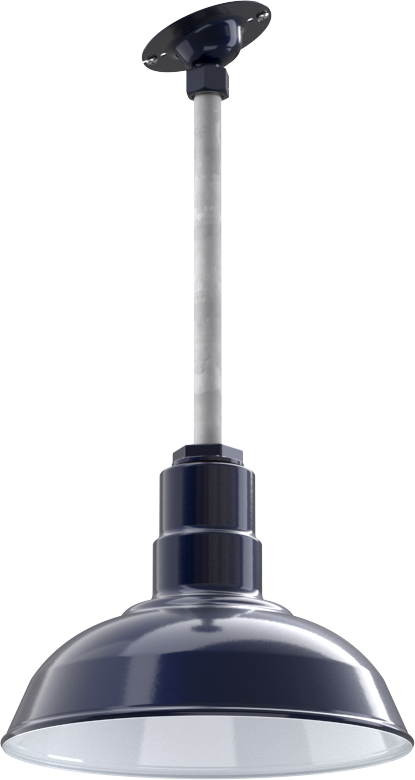 El Segundo Color Navy Blue Interior Color White with a 12" Sloped Stem