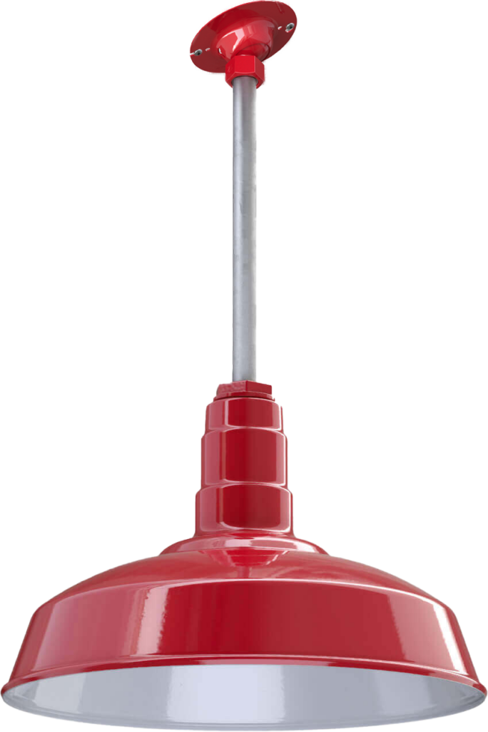 Carson Color Red Interior Color White with a 12" Sloped Stem
