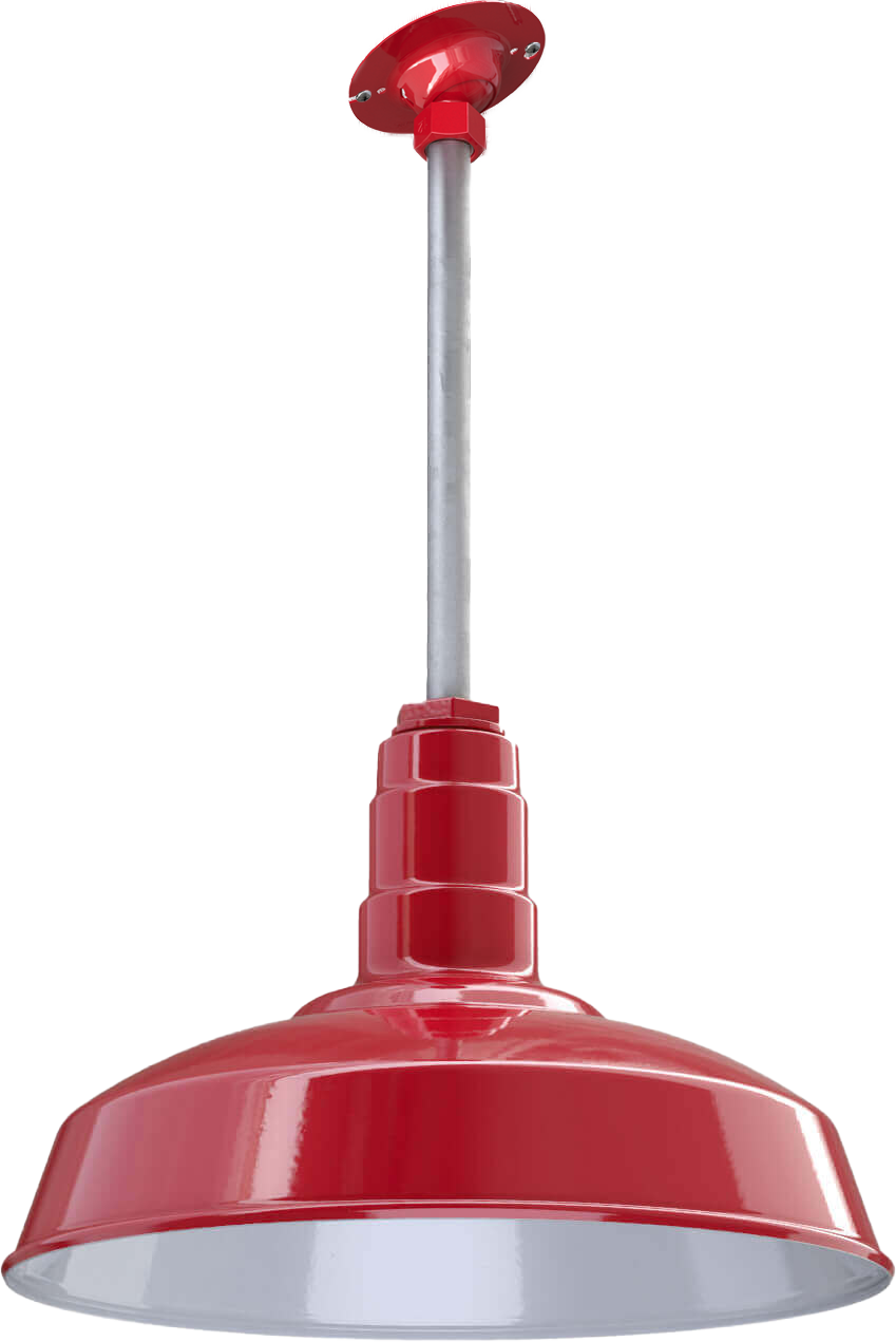 Carson Color Red Interior Color White with a 12" Sloped Stem