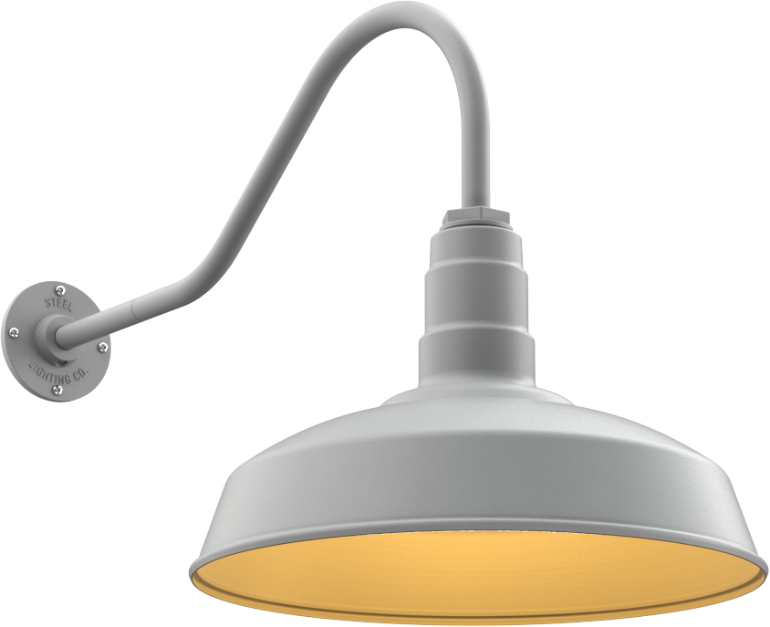 Gardena Color Modern Gray Interior Color Brass with a 23" Gooseneck