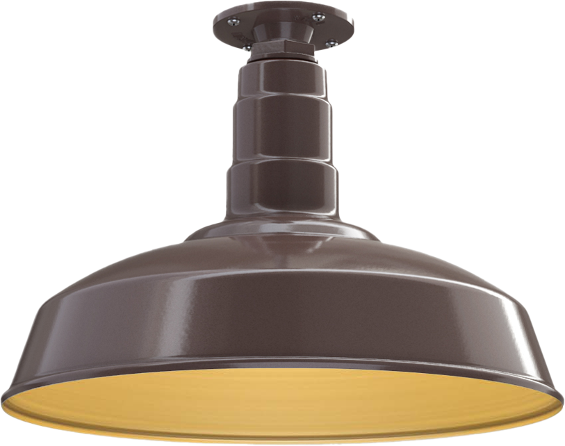 Carson Color Dark Bronze Interior Color Brass with a Flush Mount