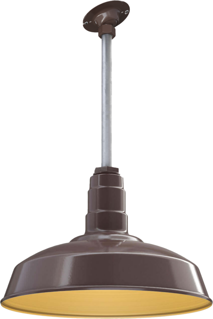 Carson Color Dark Bronze Interior Color Brass with a 12" Sloped Stem