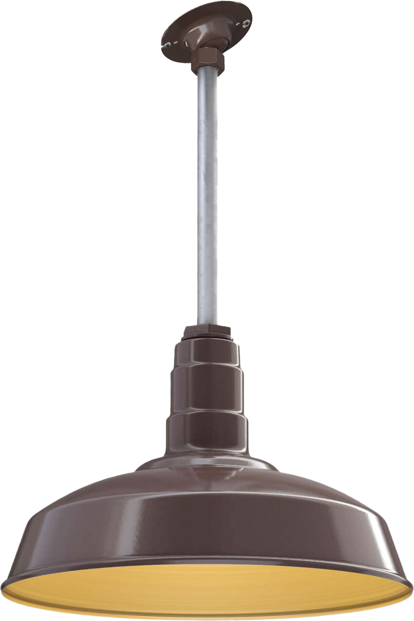 Carson Color Dark Bronze Interior Color Brass with a 12" Sloped Stem