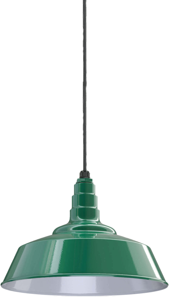 Manhattan Color Green Interior Color White with a 4 ft Black Cord