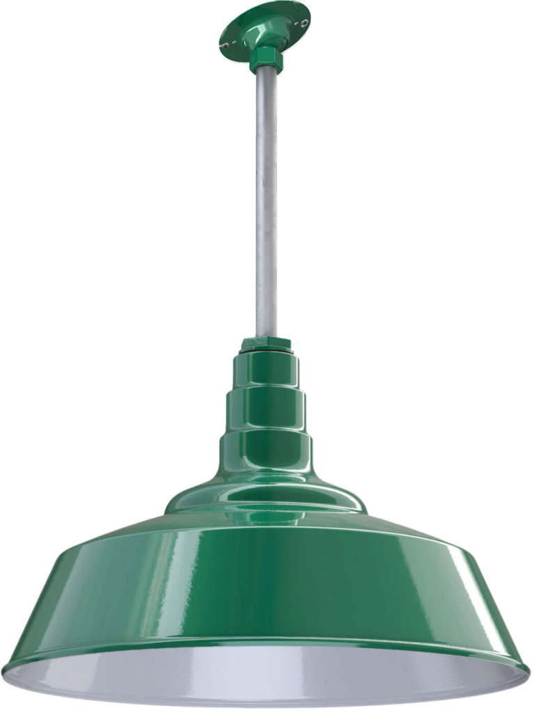 Manhattan Color Green Interior Color White with a 12" Sloped Stem