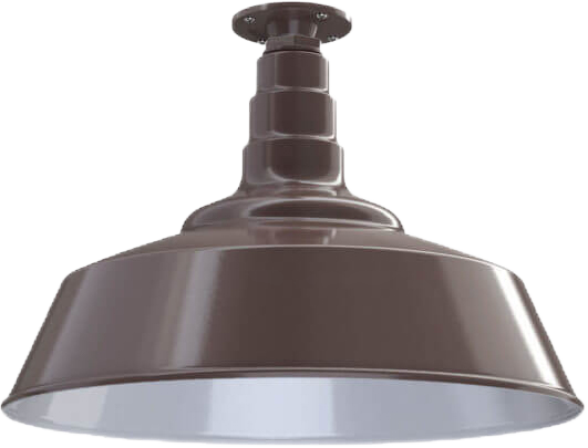 Manhattan Color Dark Bronze Interior Color White with a Flush Mount