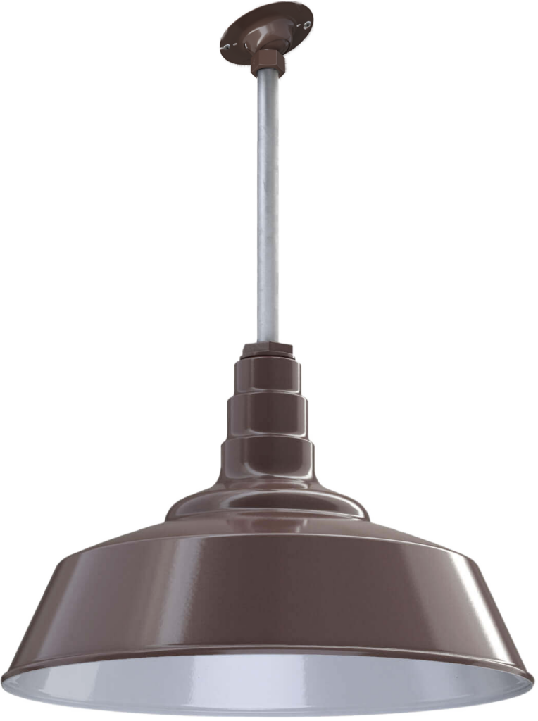 Manhattan Color Dark Bronze Interior Color White with a 12" Sloped Stem