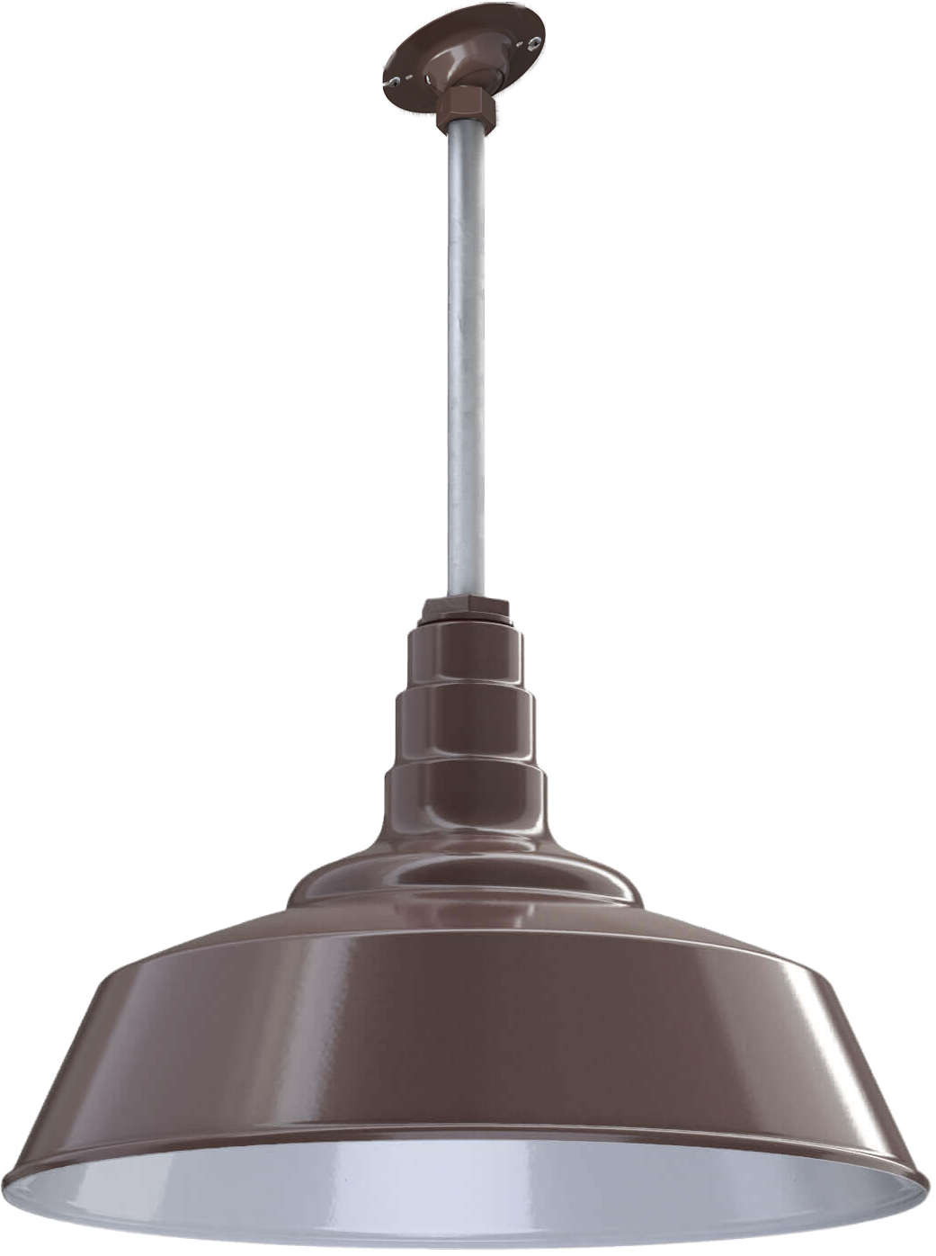 Manhattan Color Dark Bronze Interior Color White with a 12" Sloped Stem