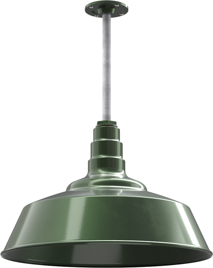 Manhattan Color Hunter Green Interior Color Hunter Green with a 12" Galvanized Stem