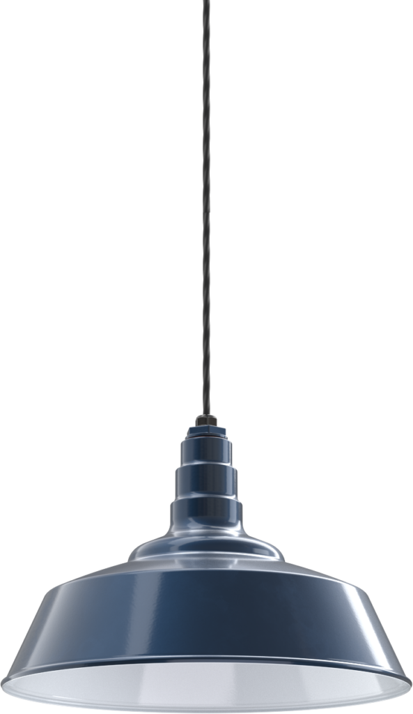 Manhattan Color Gray Blue Interior Color White with a 4 ft Black Cord