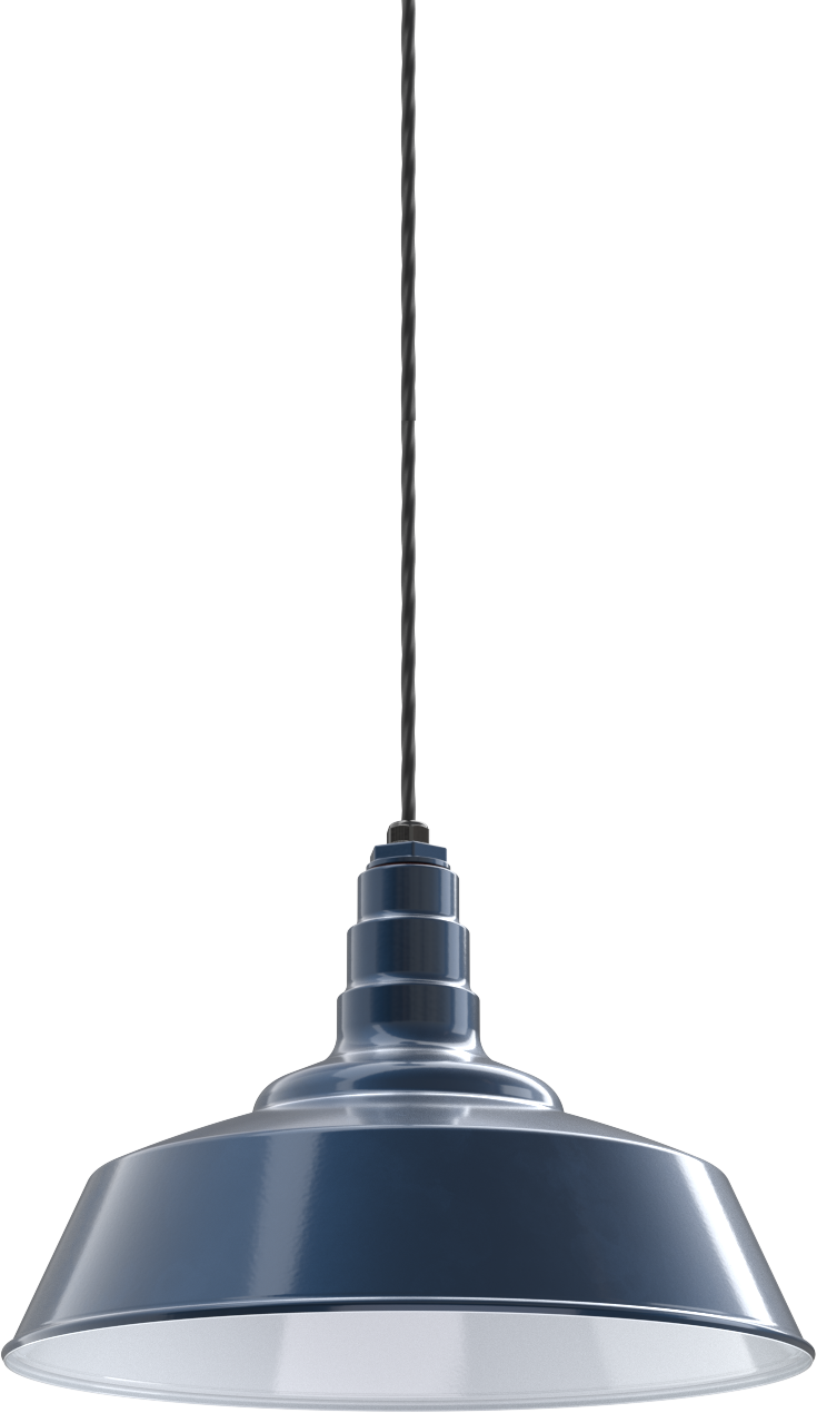 Manhattan Color Gray Blue Interior Color White with a 4 ft Black Cord