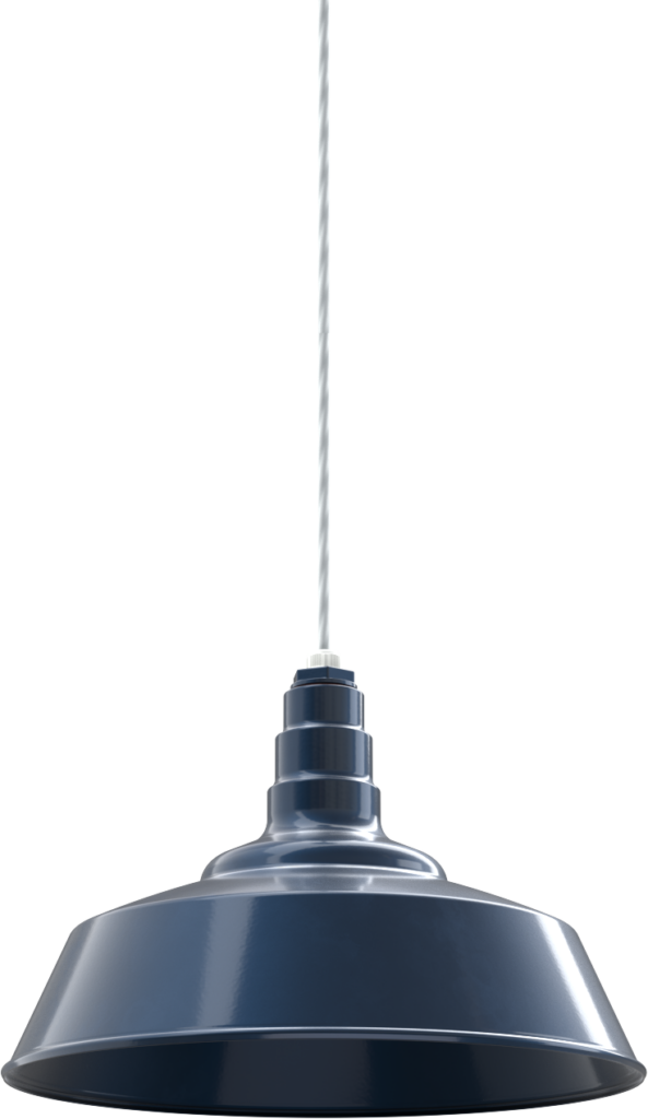 Manhattan Color Gray Blue Interior Color Gray Blue with a 4 ft White Cord