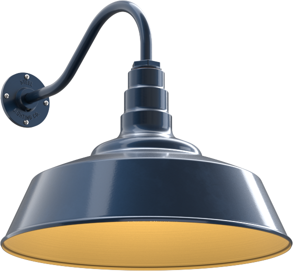 Redondo Color Gray Blue Interior Color Brass with a 16" Gooseneck