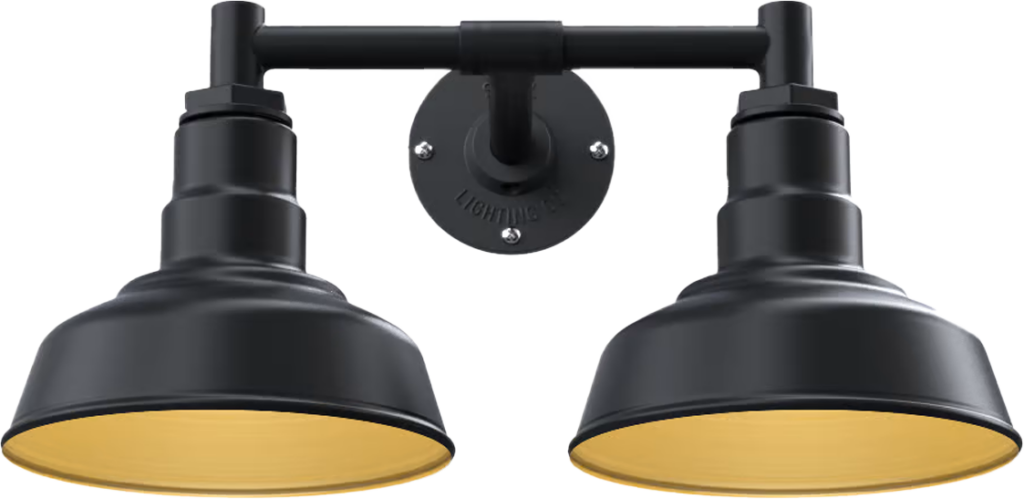 Lawndale Color Matte Black Interior Color Brass with a 20.5" Width