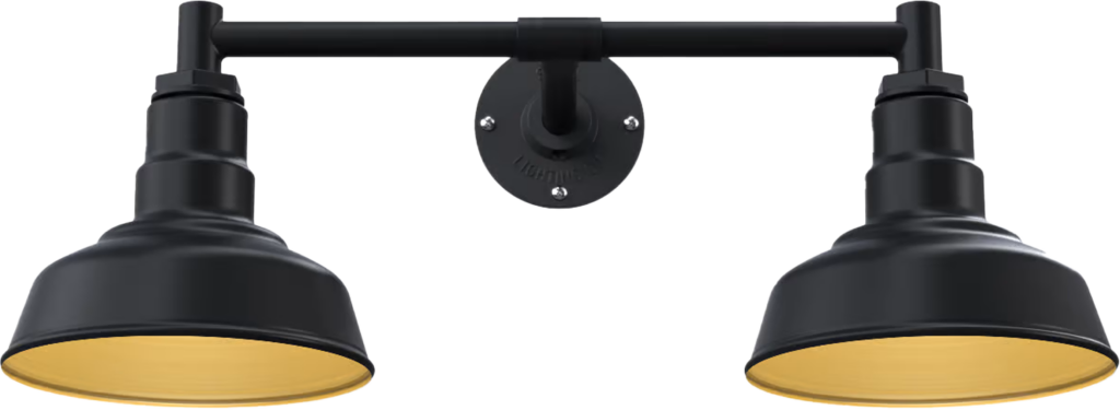 Lawndale Color Matte Black Interior Color Brass with a 27" Width