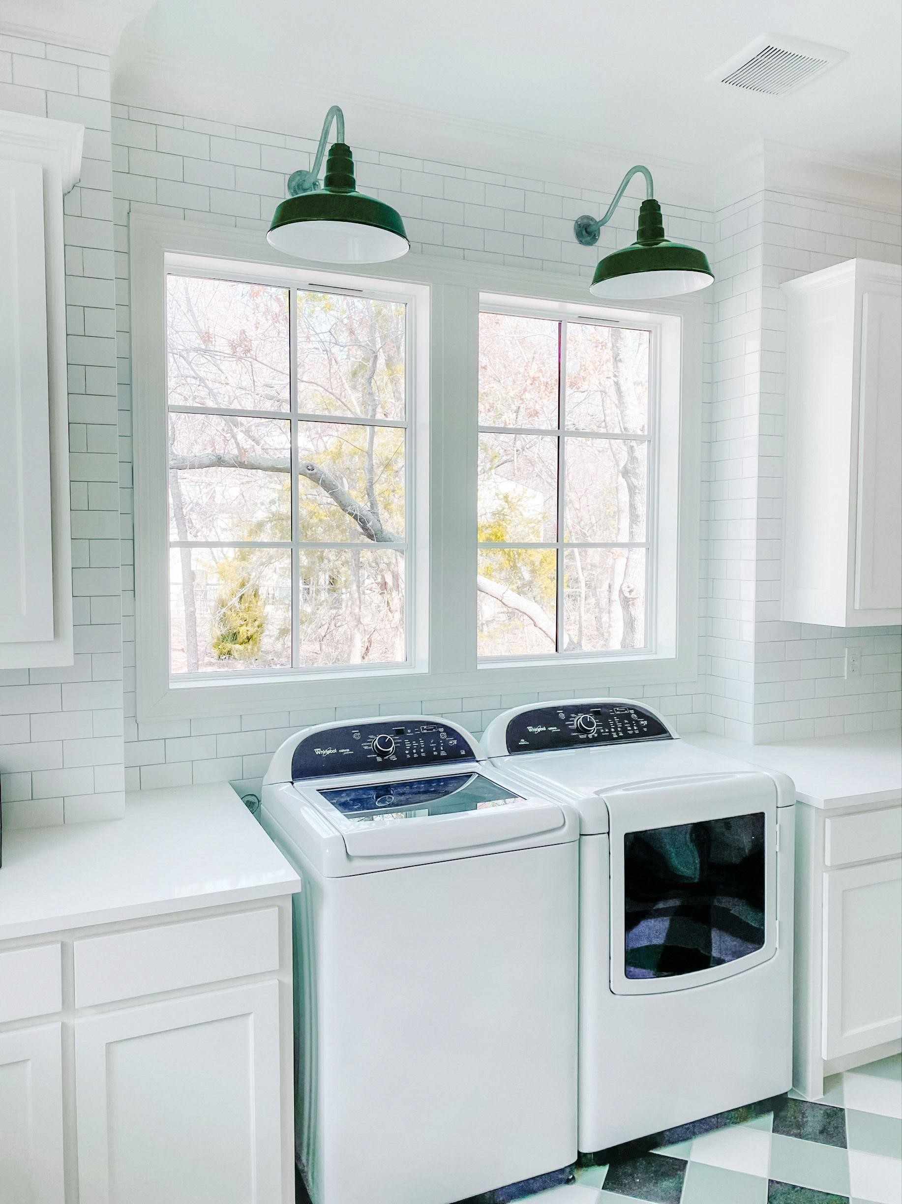 Green-Colored Gardena in Laundry Room