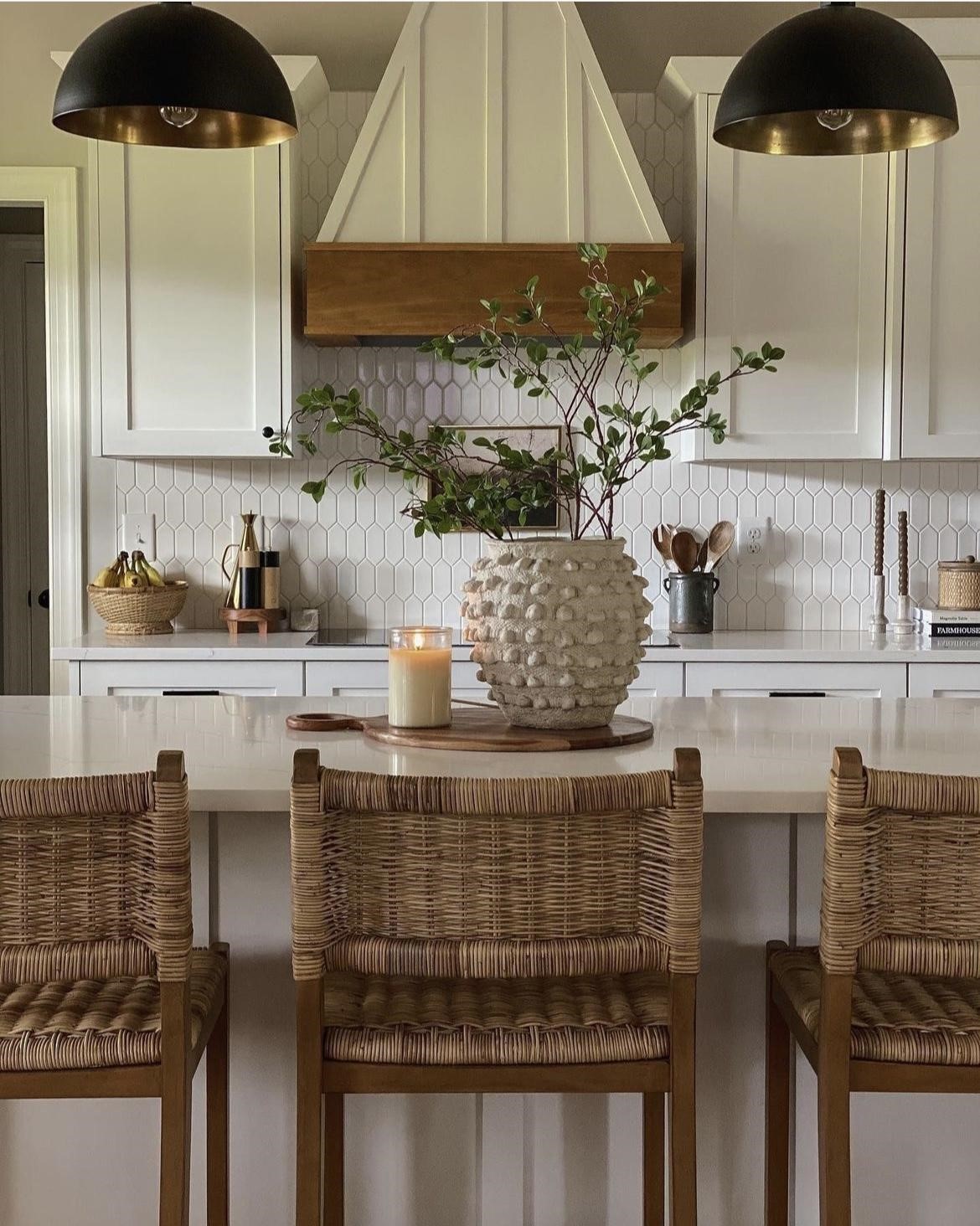 The Brentwood Kitchen Island Pendant with Brass In lay