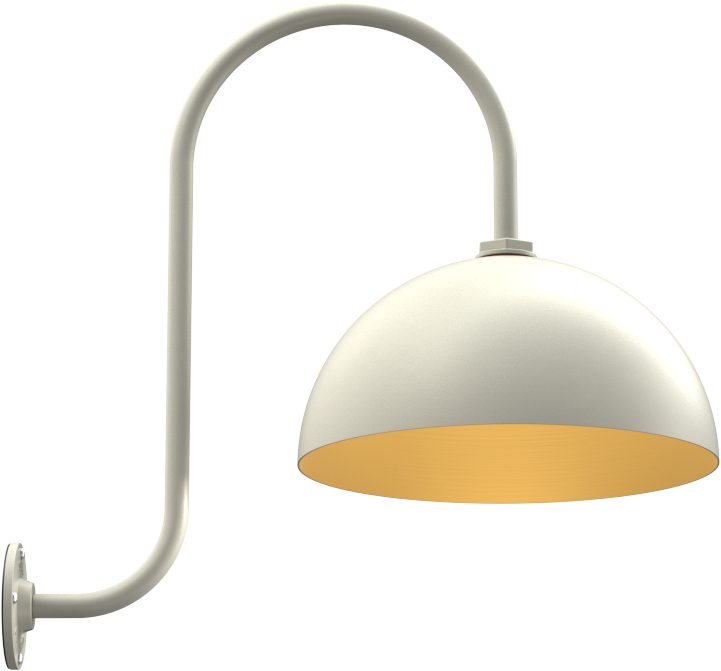 Cream | Brass | upward-sloping