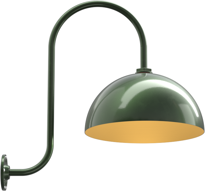 Hunter Green | Brass | upward-sloping